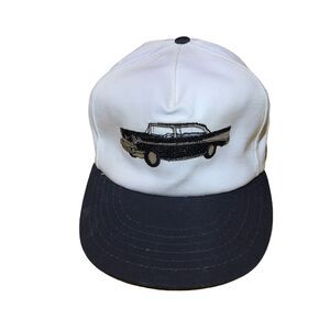 VTG 1957 Chevy Chevrolet Mens Embroidered Cap Hat United Hatters Cap Millinery‎